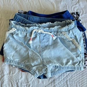 7 Pieces Girls Shorts Bundle 18-24 months